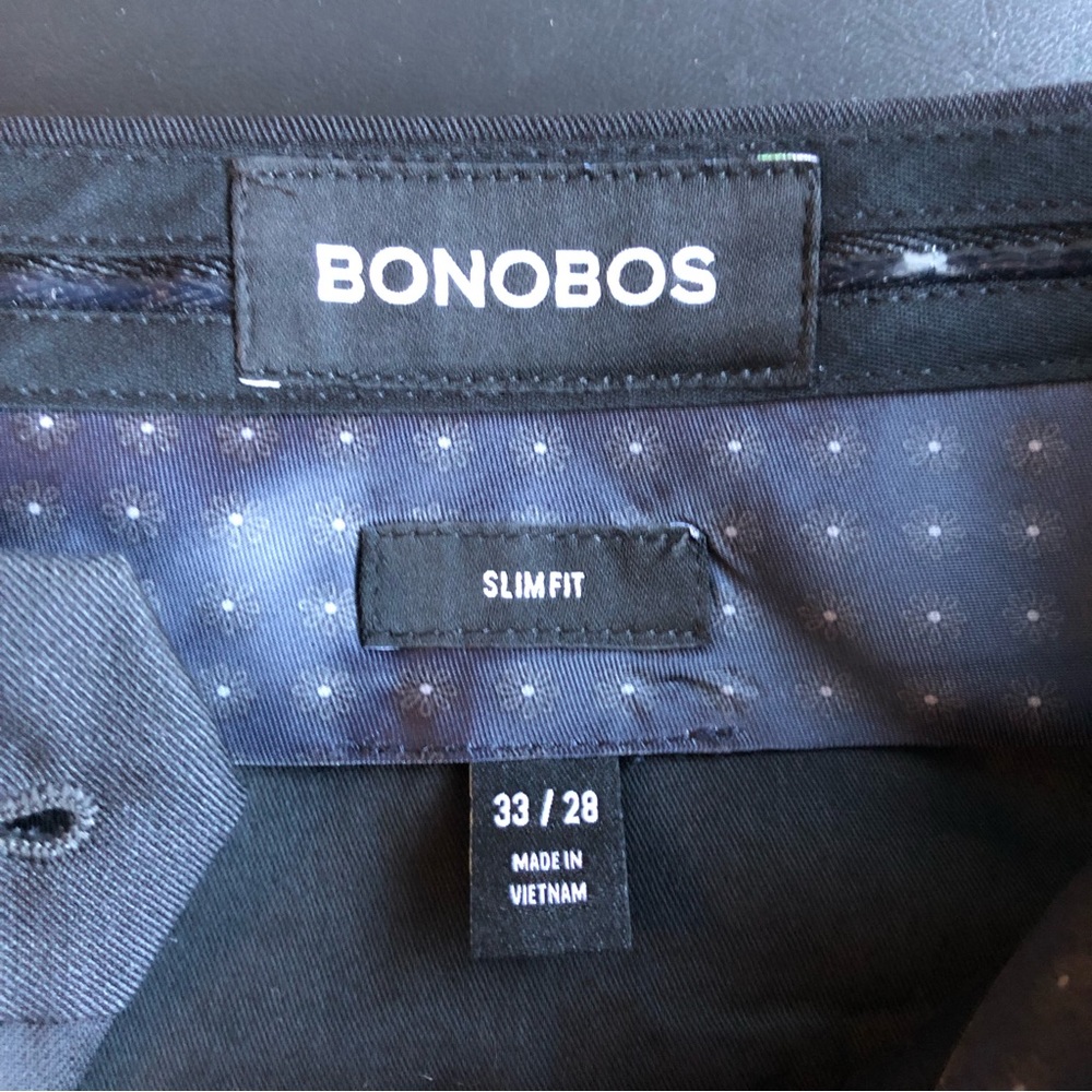 Bonobos Black Wool Suit Pants